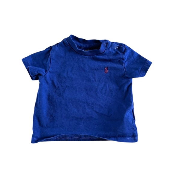 Ralph Lauren Blue Baby Boy Short Sleeve Cotton Shirt 6 months - Picture 1 of 6